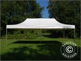 Faltzelt FleXtents PRO Steel 4x8m Weiß, Flammenhemmend, mit 6 Seitenwänden