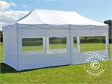 Vouwtent/Easy up tent FleXtents PRO Steel 3x6m Wit, inkl. 6 Zijwanden