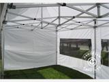 Vouwtent/Easy up tent FleXtents PRO Steel 3x6m Wit, inkl. 6 Zijwanden