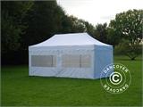 Faltzelt FleXtents PRO Steel "Morocco" 3x6m Weiß, mit 6 Seitenwänden