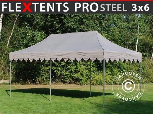 Tente Pliante FleXtents PRO Steel "Morocco" 3x6m Latte