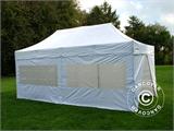 Carpa plegable FleXtents PRO Steel "Peaked" 3x6m Blanco, incl. 6 lados