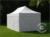 Carpa plegable FleXtents PRO Steel "Peaked" 3x6m Blanco, incl. 6 lados