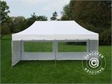 Carpa plegable FleXtents PRO Steel "Peaked" 3x6m Blanco, incl. 6 lados