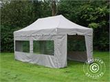 Gazebo pieghevole FleXtents PRO Steel "Peaked" 3x6m Latte, incl. 6 fianchi