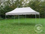 Gazebo pieghevole FleXtents PRO Steel "Peaked" 3x6m Latte, incl. 6 fianchi