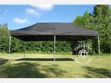 Pop up gazebo FleXtents PRO Steel 3x6 m Black, Flame retardant