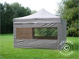 Tente pliante FleXtents PRO Steel 4x4m Latte, avec 4 cotés