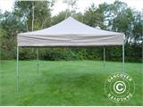 Tente pliante FleXtents PRO Steel 4x4m Latte, avec 4 cotés