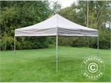 Tente pliante FleXtents PRO Steel 4x4m Latte, avec 4 cotés