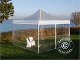 Tente pliante FleXtents PRO Steel 4x4m Transparent, avec 4 cotés