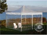 Tente pliante FleXtents PRO Steel 4x4m Transparent, avec 4 cotés