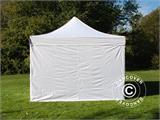 Faltzelt FleXtents PRO Steel 4x4m Weiß, Flammenhemmend, mit 4 Seitenwänden