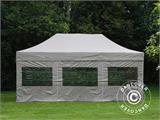 Prekybinė palapinė FleXtents PRO Steel 4x6m Latte, įsk. 8 šonines sienas