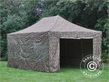 Tente Pliante FleXtents PRO Steel 4x6m Camouflage, avec 8 cotés