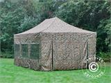 Tente Pliante FleXtents PRO Steel 4x6m Camouflage, avec 8 cotés