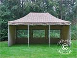 Tente Pliante FleXtents PRO Steel 4x6m Camouflage, avec 8 cotés