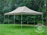 Pop up gazebo FleXtents PRO Steel 4x6 m Camouflage/Military, incl. 8 sidewalls