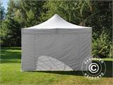 Tente Pliante FleXtents PRO Steel Vintage Style 4x6m Blanc, avec 8 cotés