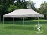 Gazebo pieghevole FleXtents PRO Steel 4x6m Latte, incl. 8 tendaggi decorativi