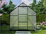 Serre en polycarbonate, 4,75m², 1,9x2,5x2,07m, Noir