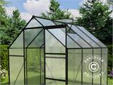 Serre en polycarbonate, 4,75m², 1,9x2,5x2,07m, Noir