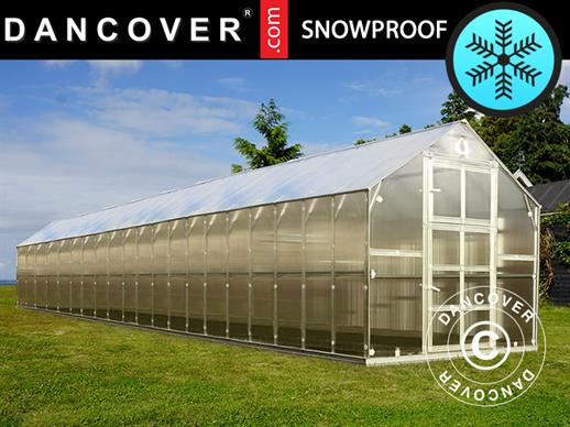 Broeikas polycarbonaat TITAN Classic 480, 28,5m², 2,35x12,12m, Zilver