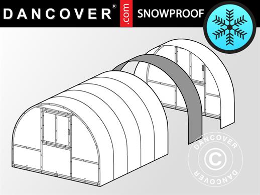 Greenhouse polycarbonate extension, TITAN Arch+ 320, 6 m², 3x2 m, Silver