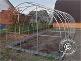 Greenhouse polycarbonate TITAN Arch+ 320, 24 m², 3x8 m, Silver