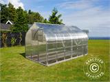 Greenhouse polycarbonate TITAN Dome 320, 25 m², 2.5x10 m, Silver