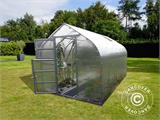 Greenhouse polycarbonate TITAN Dome 320, 25 m², 2.5x10 m, Silver