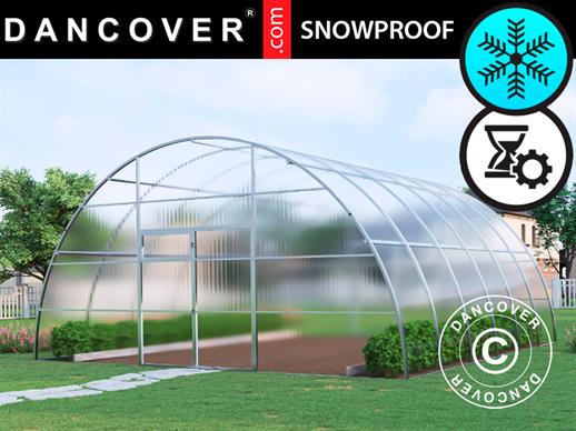 Serre polycarbonate, Strong NOVA 36m², 6x6m, Argent