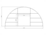 Polükarbonaadist kasvuhoone, Strong NOVA 36m², 6x6m, Hõbedane