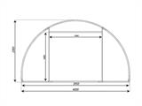 Gewächshaus aus Polycarbonat, Strong NOVA 40m², 4x10m, Silber