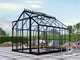 Greenhouse glass 2.44x3.08x2.34 m w/base and cresting, 7.51 m², Black