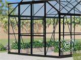 Greenhouse glass 2.44x3.08x2.34 m w/base and cresting, 7.51 m², Black