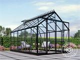 Greenhouse glass 2.44x3.68x2.34 m w/base and cresting, 8.97 m², Black