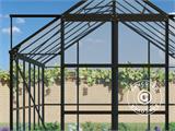 Greenhouse glass 2.44x3.68x2.34 m w/base and cresting, 8.97 m², Black