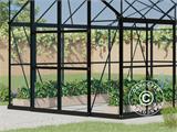 Greenhouse glass 2.44x3.68x2.34 m w/base and cresting, 8.97 m², Black