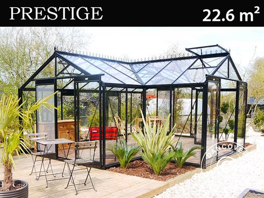 ACD Orangeri, drivhus Glas, SOPHIE 22,6m², 5,93x4,51x2,59m, Sort