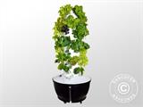 Hydroponic grow tower w/LED, 0.8x0.8x1.7 m, White