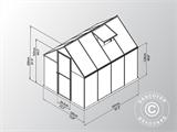 Greenhouse polycarbonate 4.6 m², Palram/Canopia, 1.85x2.47x2.08 m, Green