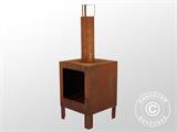 Outdoor fireplace, 38x38x108 cm, Rust 