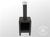 Outdoor fireplace, 38x38x108 cm, Black