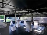 Tente pliante FleXtents PRO 4x4m Noir, avec 4 cotés