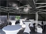 Pop up gazebo FleXtents PRO 3x6 m Black, incl. 6 decorative curtains