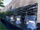 Pop up gazebo FleXtents PRO 4x8 m Black, incl. 6 sidewalls