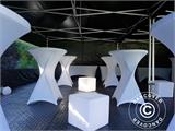 Pop up gazebo FleXtents PRO 3x6 m Black, incl. 6 decorative curtains