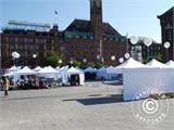 Pop up gazebo FleXtents® Steel 12x6 m White, incl. 8 sidewalls