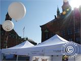 Pop up gazebo FleXtents® Steel 12x6 m White, incl. 8 sidewalls